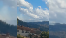 Incendie en cours à Ãcoches, dans la Loire