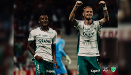 Thierno Ballo et Irvin Cardona lors de la victoire des Verts à Dijon, ce lundi 31 août (2-3)
