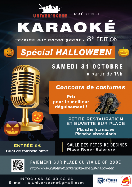 Karaoké spécial Halloween organisée par Univer'Scène