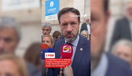 Le président de la Région Auvergne-Rhône-Alpes, Fabrice Pannekoucke a pris la parole devant le lycée Ãdouard-Herriot ce vendredi 9 octobre