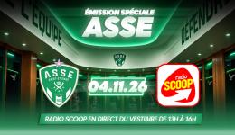 émission en direct du vestiaire des Verts en présence de joueurs ASSE