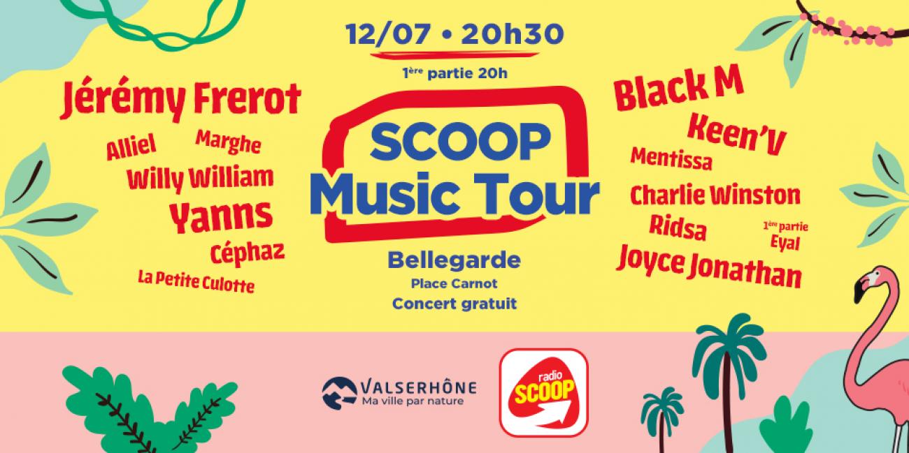 SCOOP Music Tour 2023 : rendez-vous jeudi 13 juillet dès 20h à