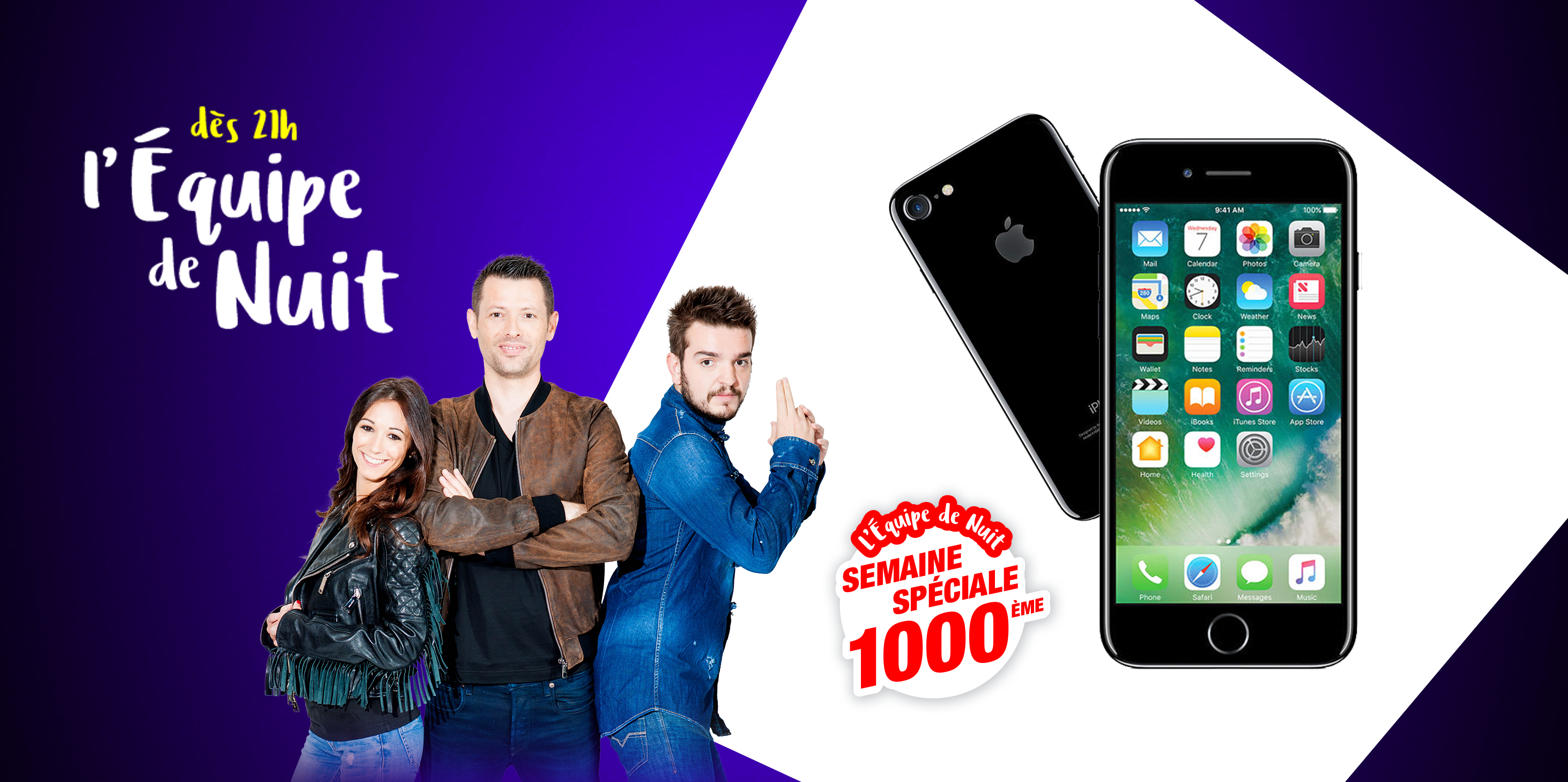 L'Équipe de Nuit t'offre ton iPhone 7 Radio Scoop