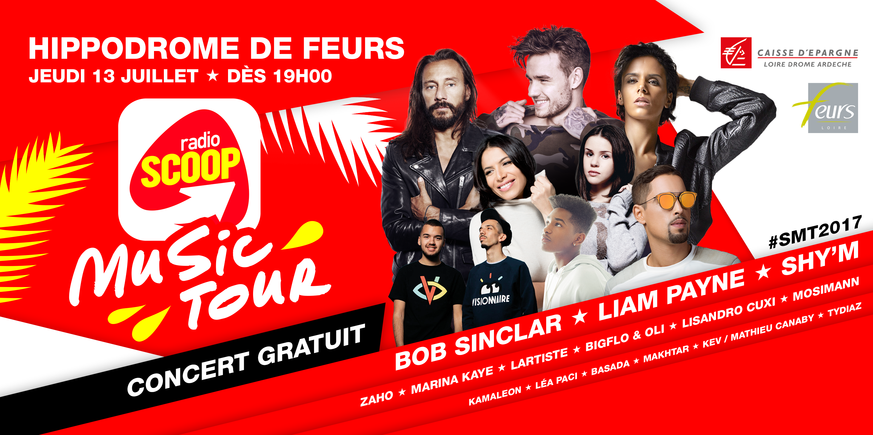 Liam Payne, Bob Sinclar, Shy'm... découvrez l'affiche du SCOOP Music