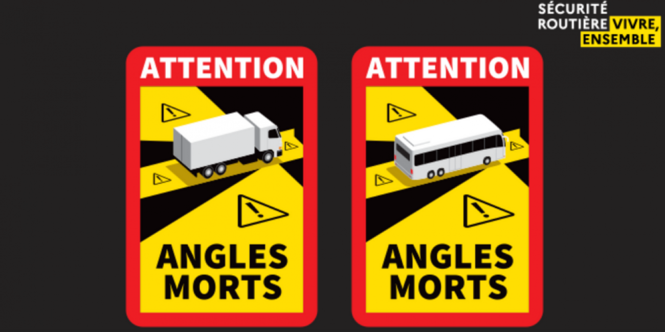 Autocollants Attention Angles Morts Camping-Car