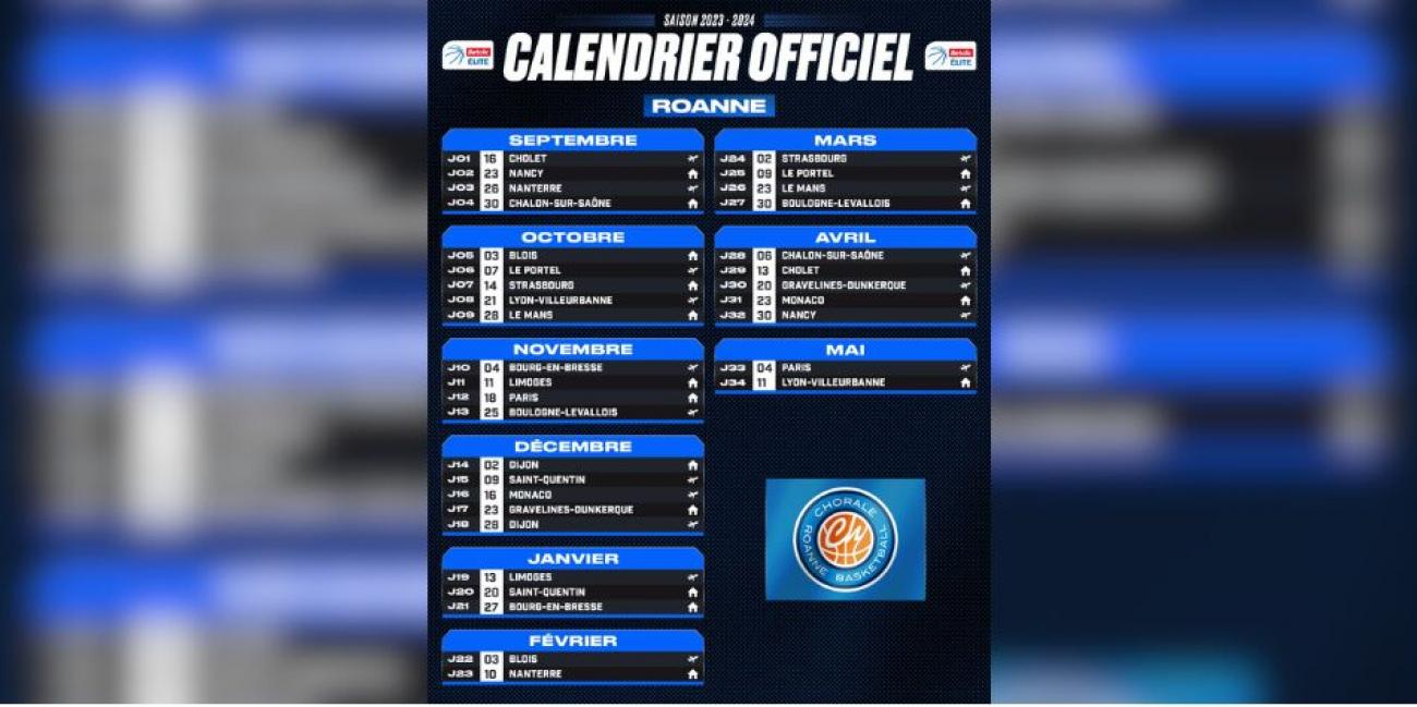 Le calendrier 2023/2024 est sorti !