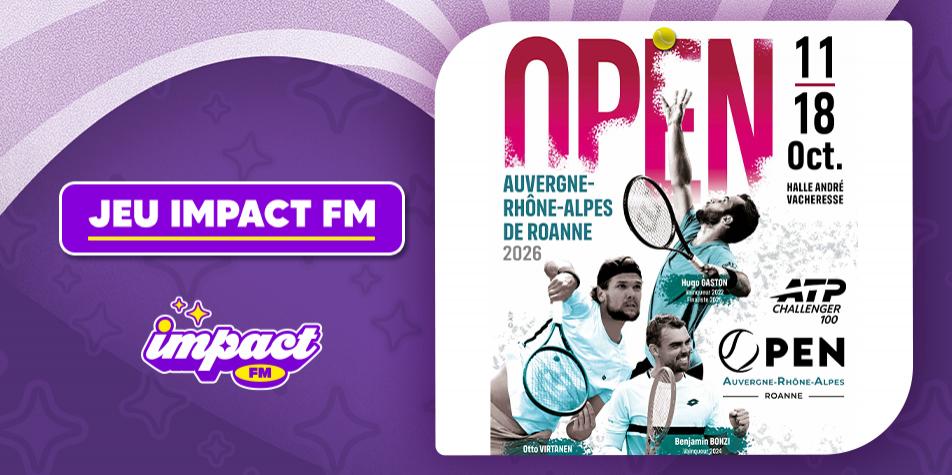 Gagnez vos places pour le Grand Prix Auvergne-Rhône-Alpes de tennis à l’Arena de Décines